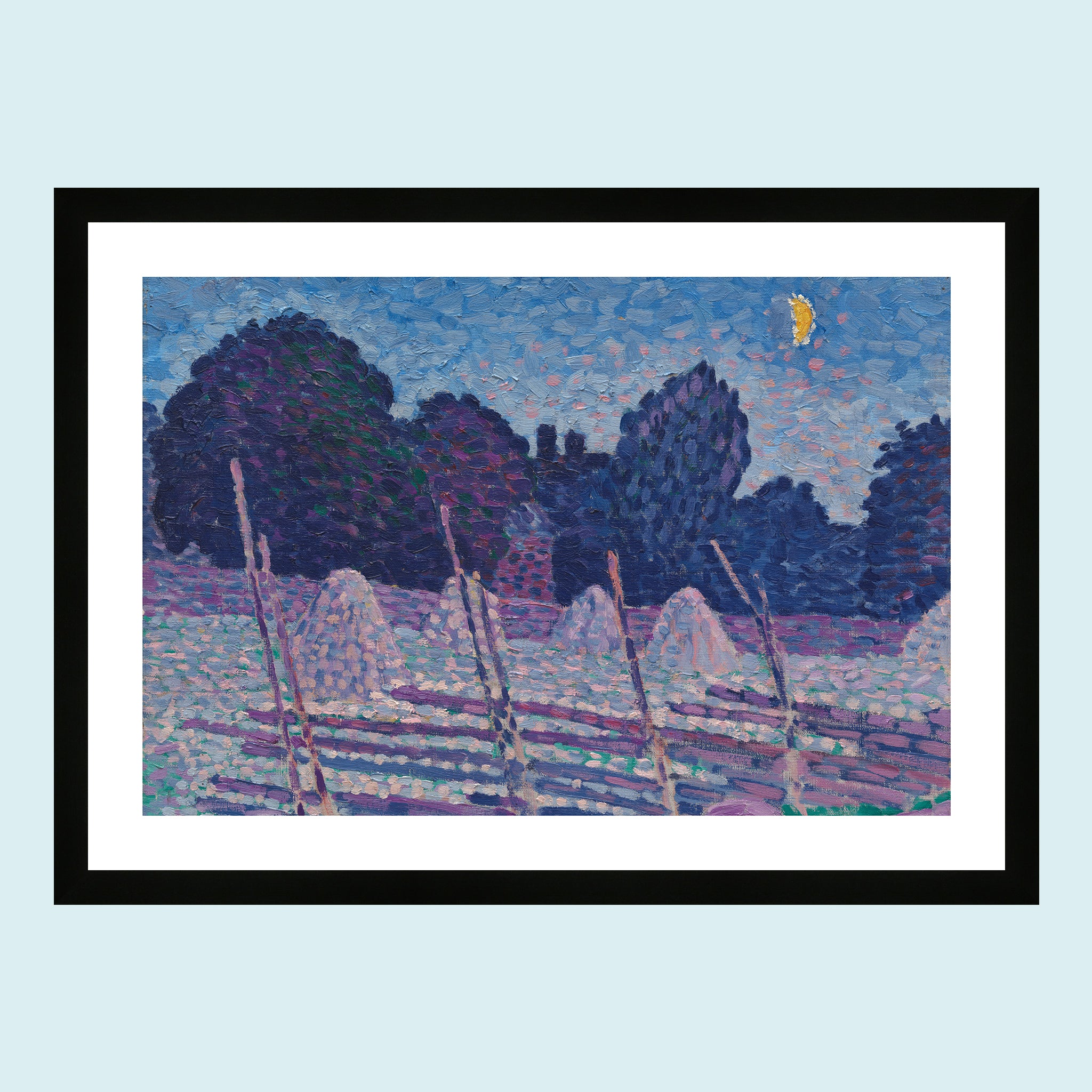 Moonlight - An August's Night - Giclée Print by ArtFarty #Frame_Black