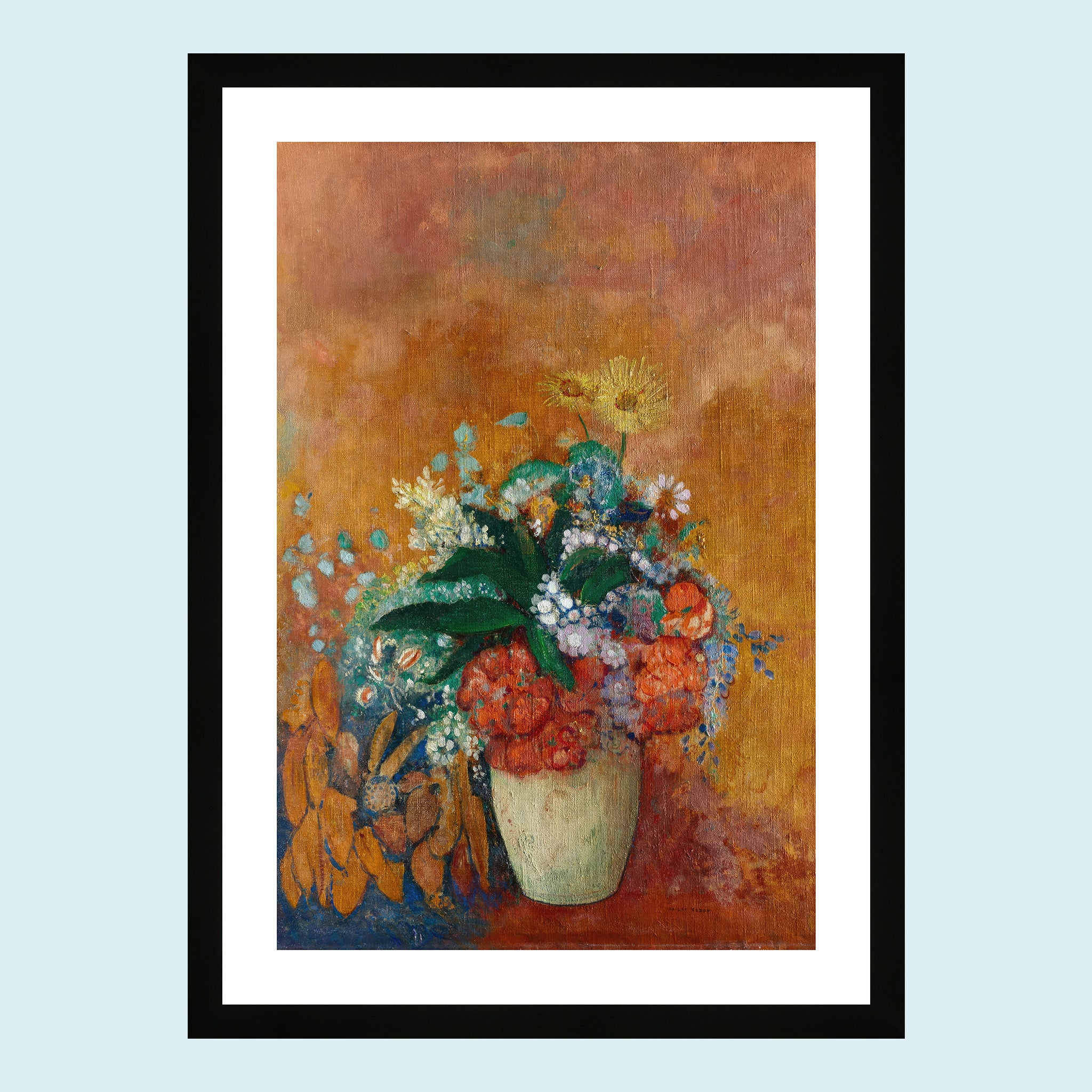 Attraction - Vase Of Flowers - Giclée Print by ArtFarty #Frame_Black