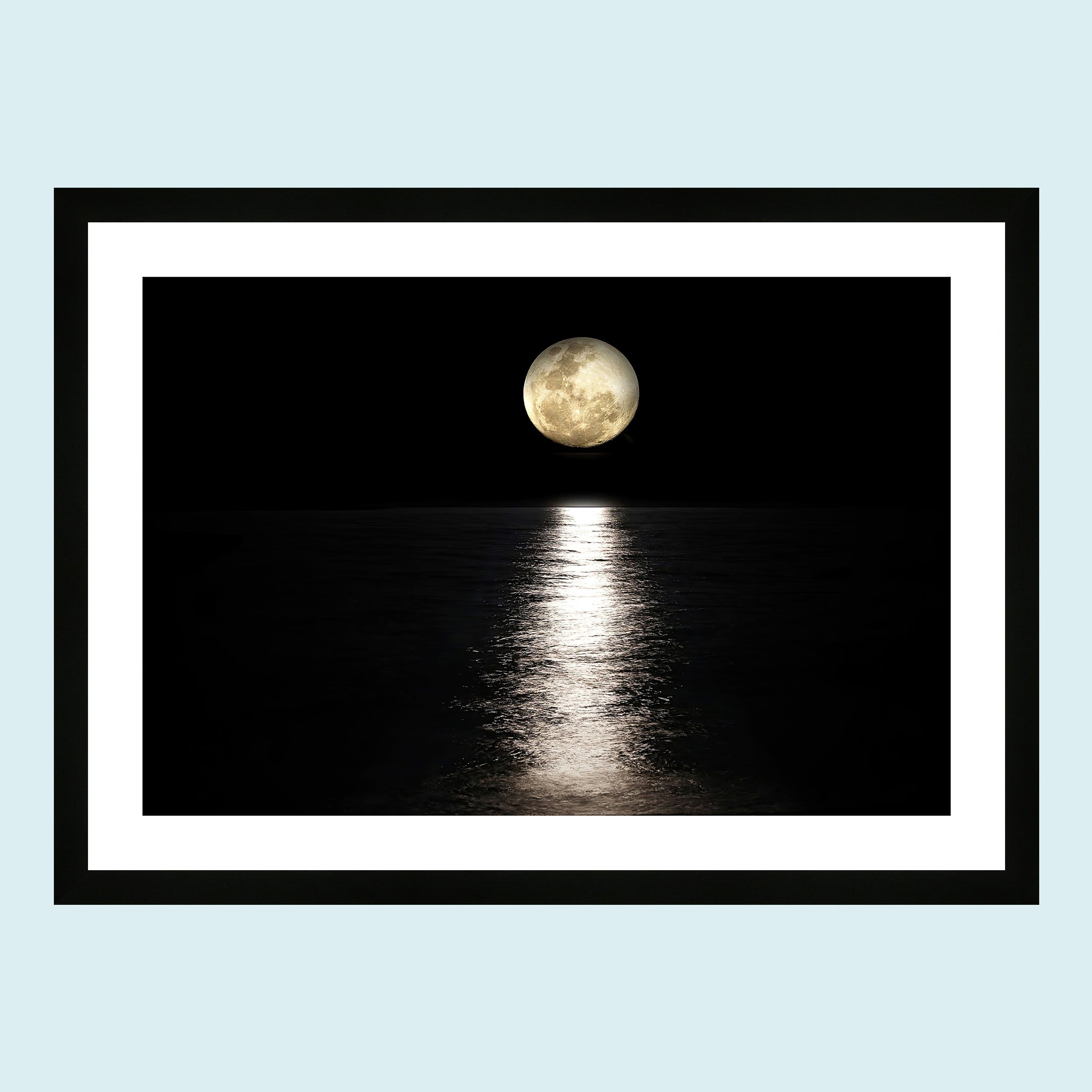 Moonlight - Sparkling Darkness - Giclée Print by ArtFarty #Frame_Black