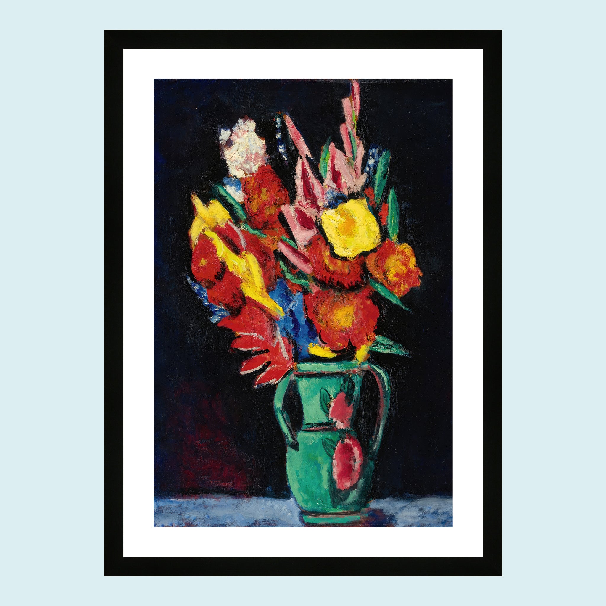 Attraction - Still Life With Flowers - Giclée Print by ArtFarty #Frame_Black