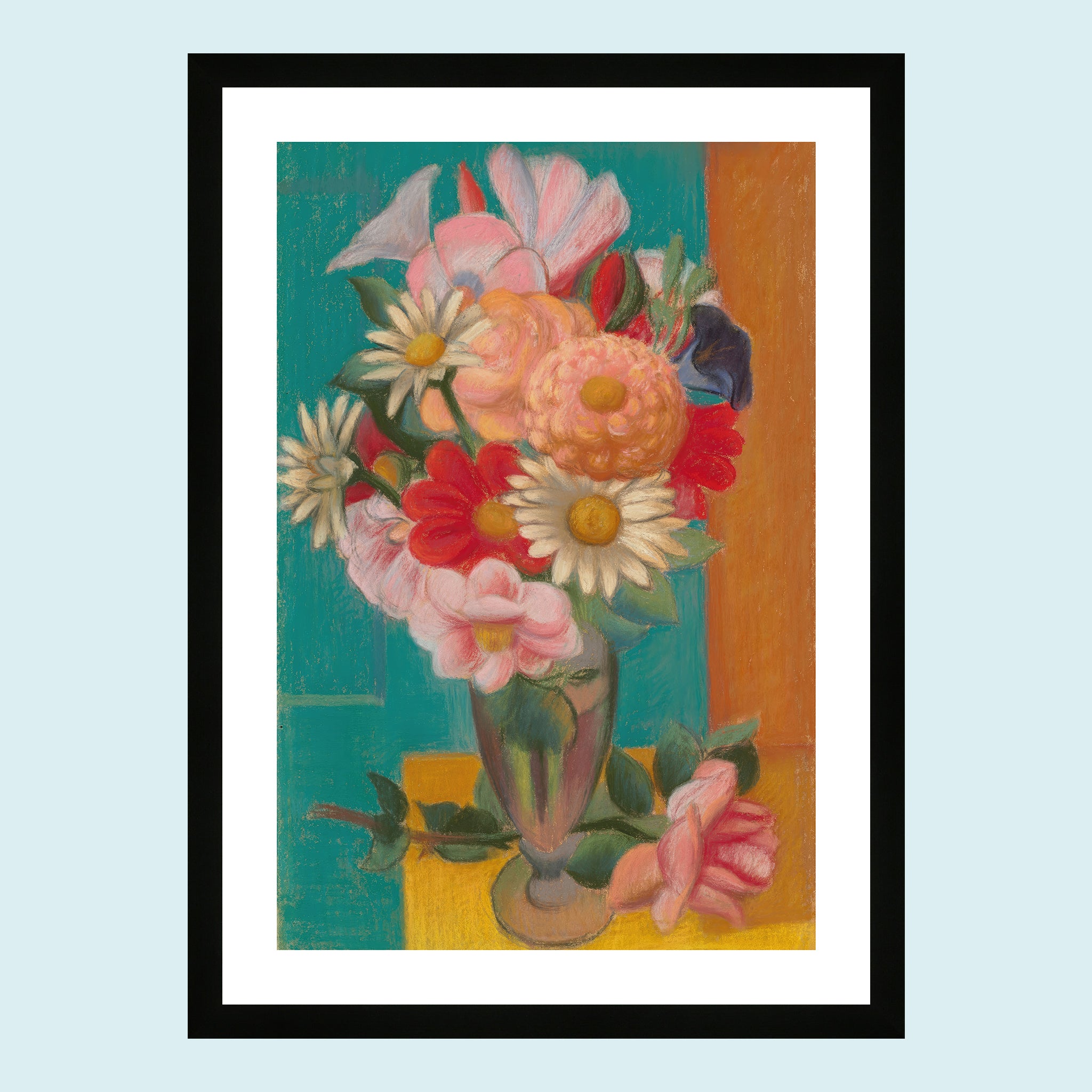 Attraction - Flowers In A Fase - Giclée Print by ArtFarty #Frame_Black