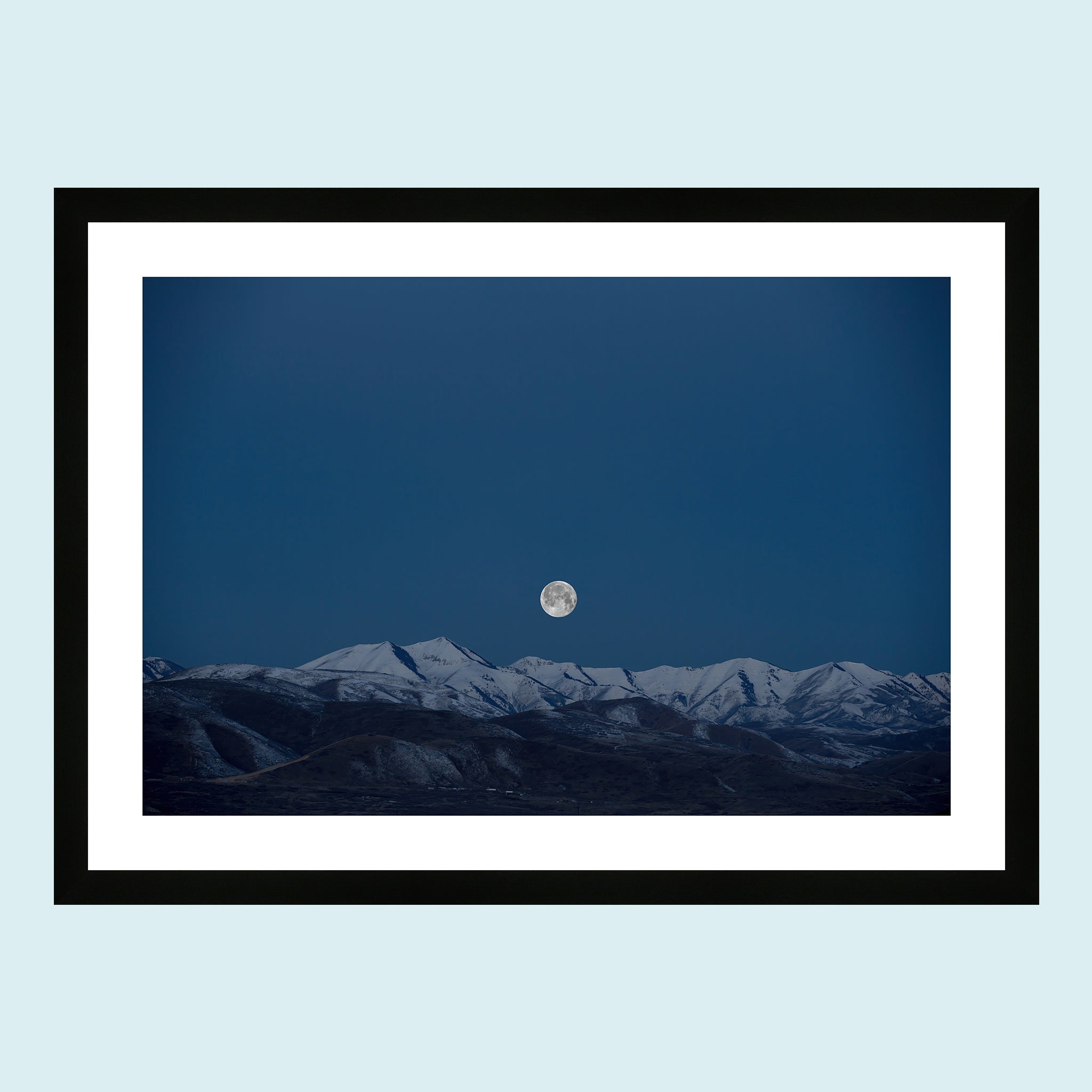 Moonlight - Blue Serenity - Giclée Print by ArtFarty #Frame_Black