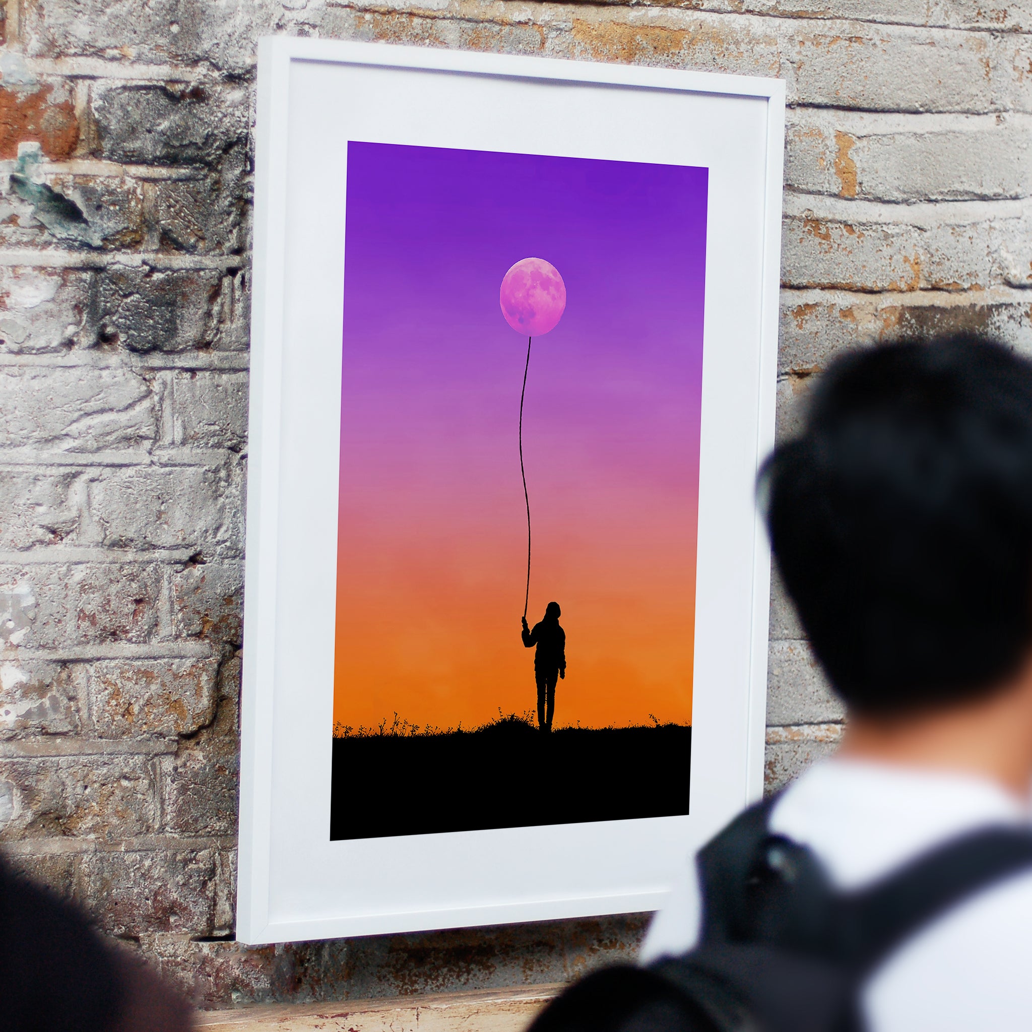 Moonlight - Balloon To The Moon - Giclée Print by ArtFarty #_