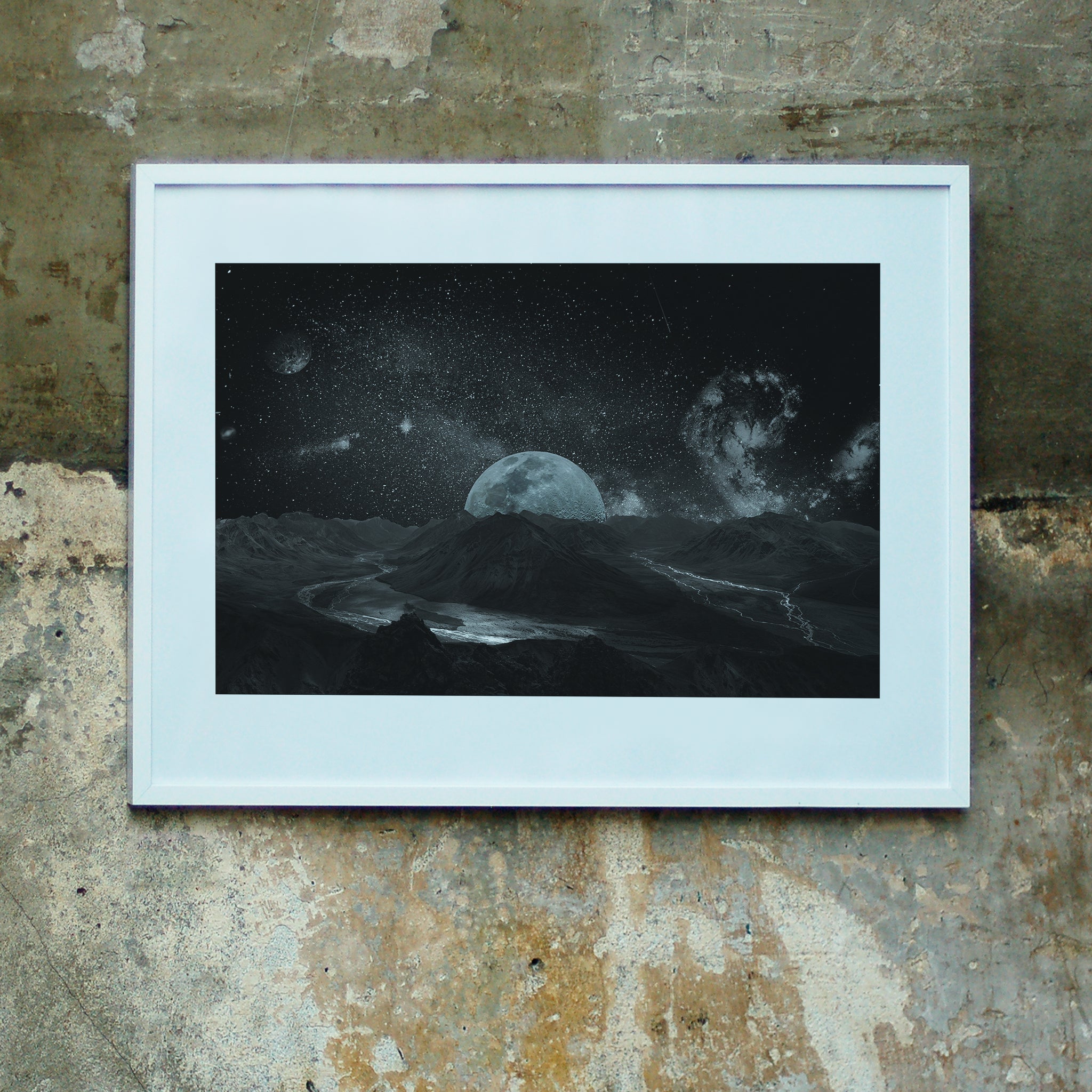 Moonlight - Peaks Of Infinity - Giclée Print by ArtFarty #_