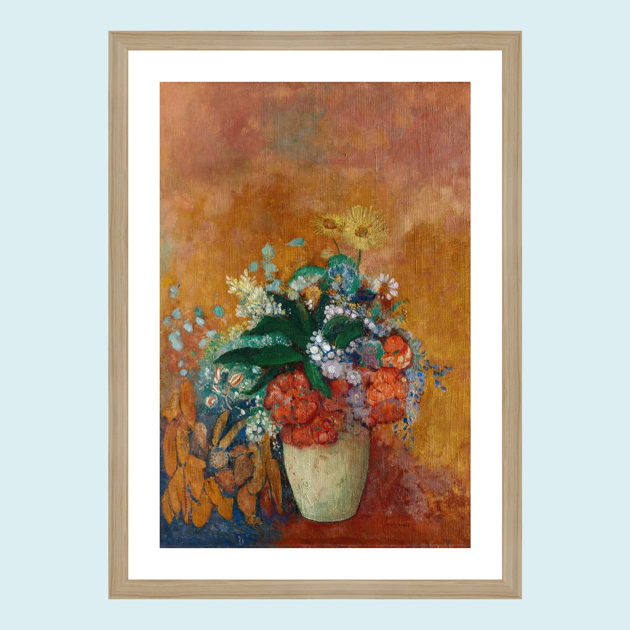 Attraction - Vase Of Flowers - Giclée Print by ArtFarty #Frame_Oak