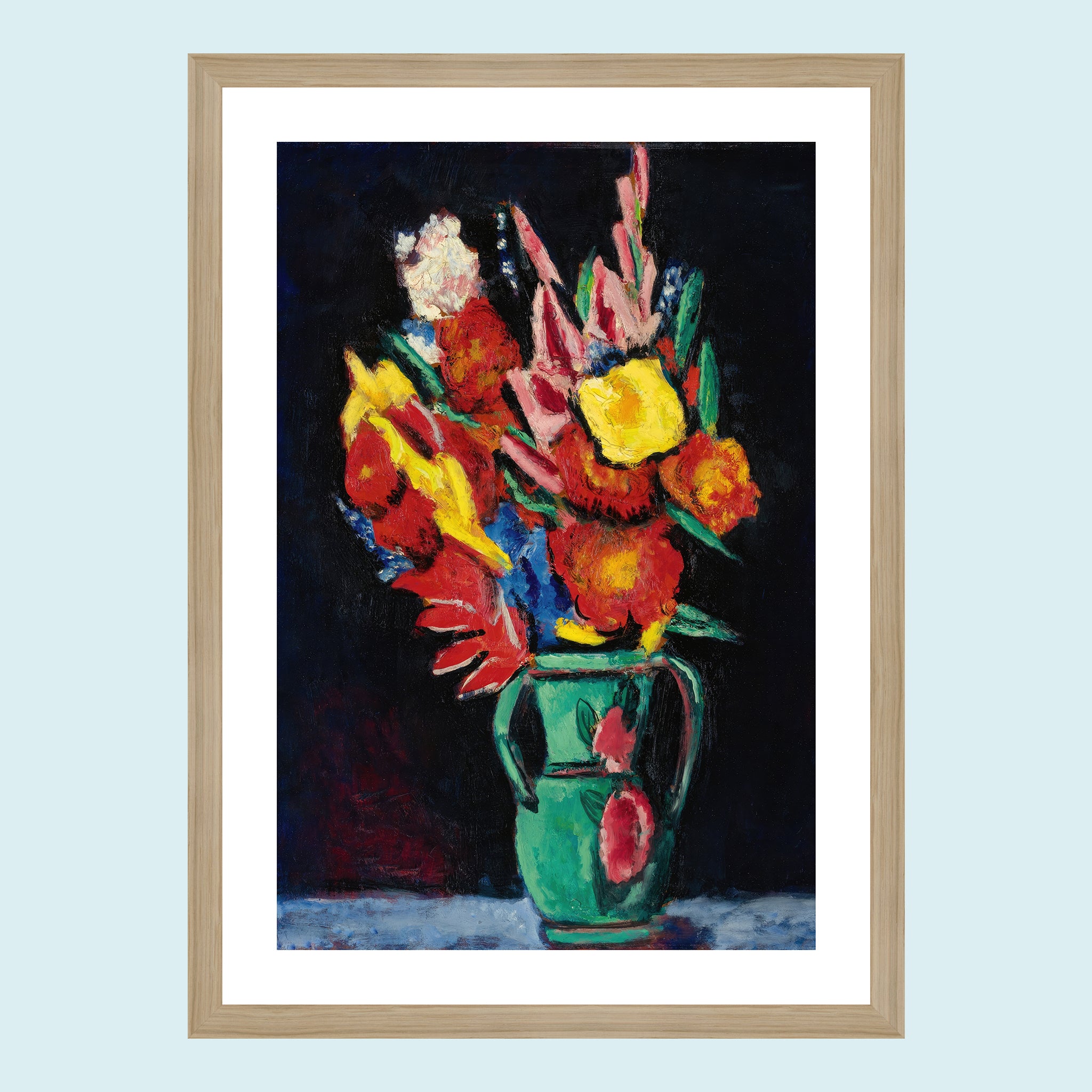 Attraction - Still Life With Flowers - Giclée Print by ArtFarty #Frame_Oak