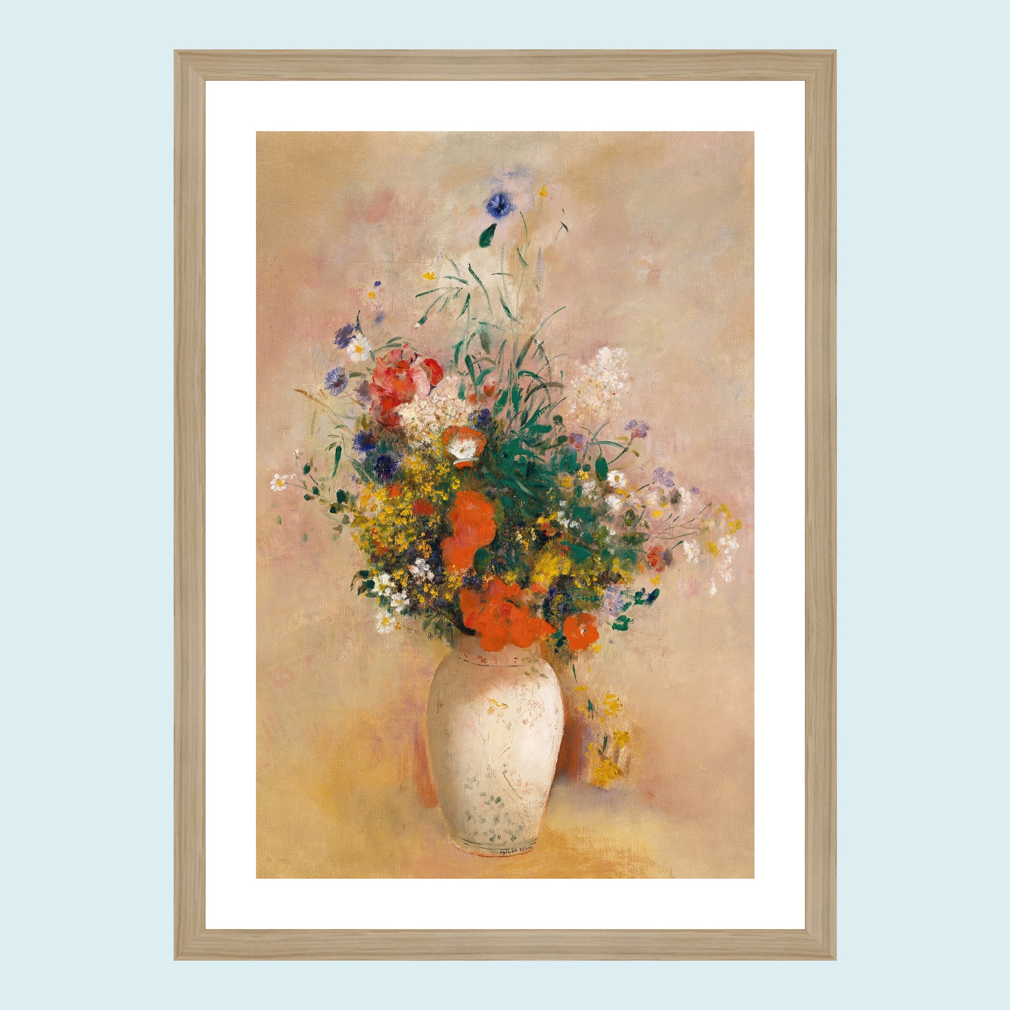 Attraction - Vase of Flowers II - Giclée Print by ArtFarty #Frame_Oak