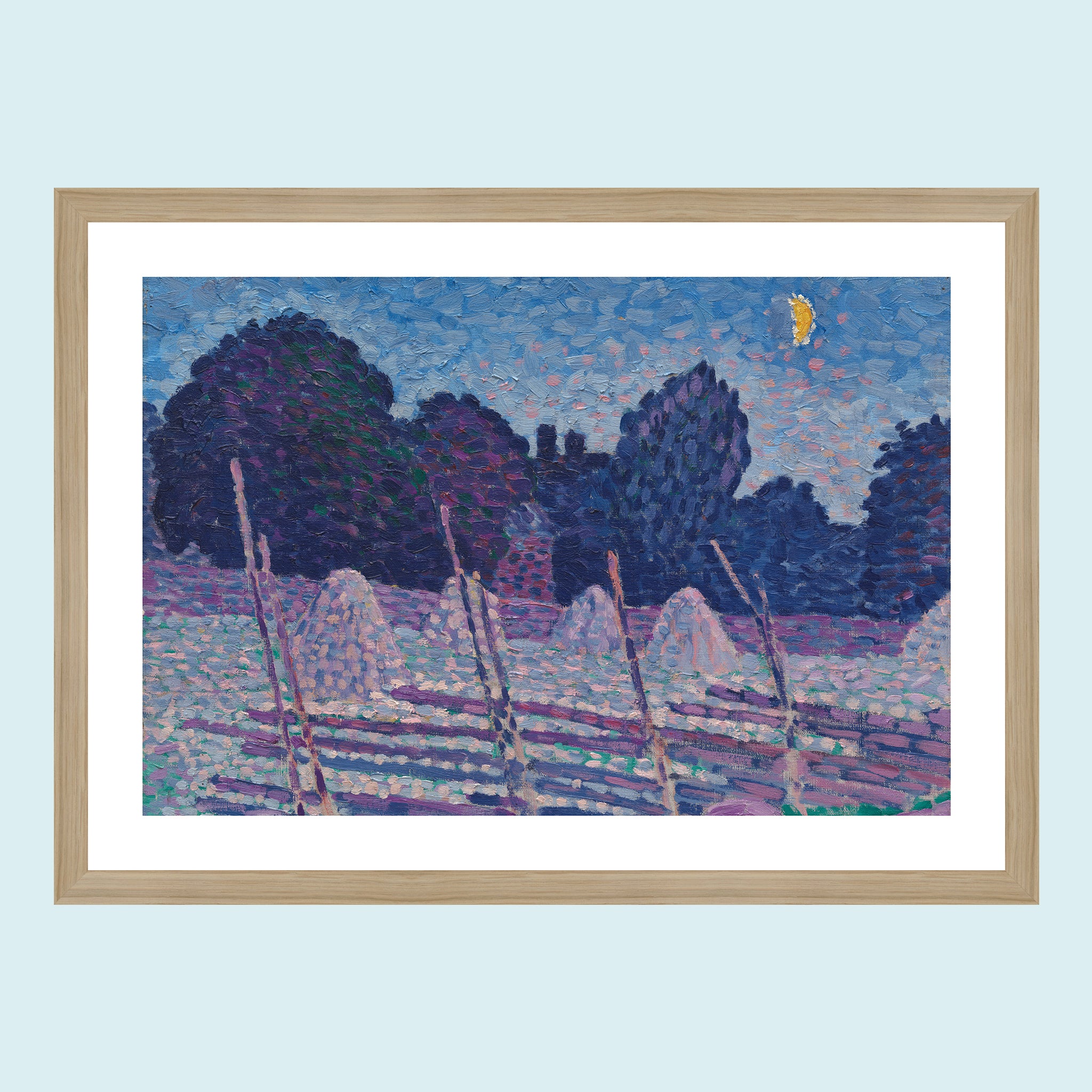 Moonlight - An August's Night - Giclée Print by ArtFarty #Frame_Oak