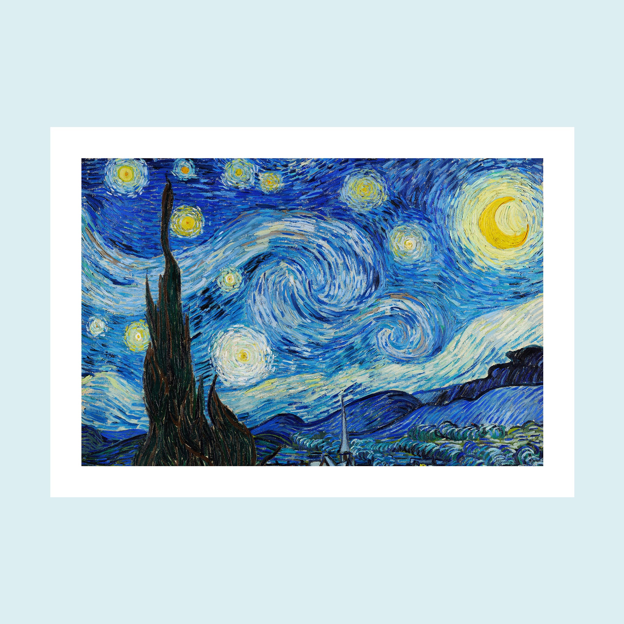 Moonlight - The Starry Night - Giclée Print by ArtFarty #Frame_Unframed