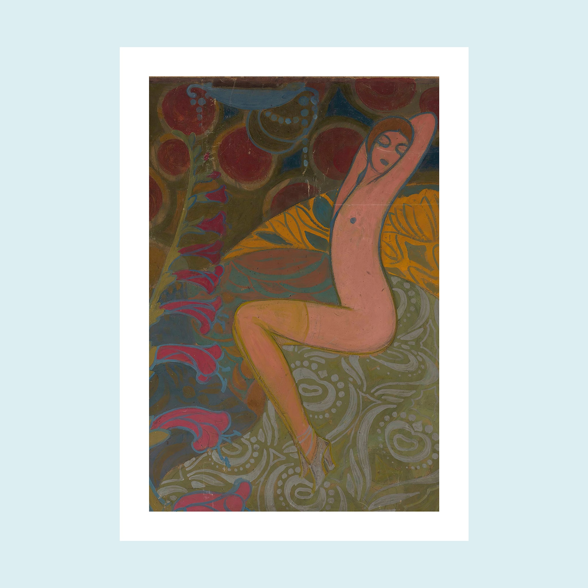 Attraction - Woman And Flowers - Giclée Print by ArtFarty #Frame_Unframed