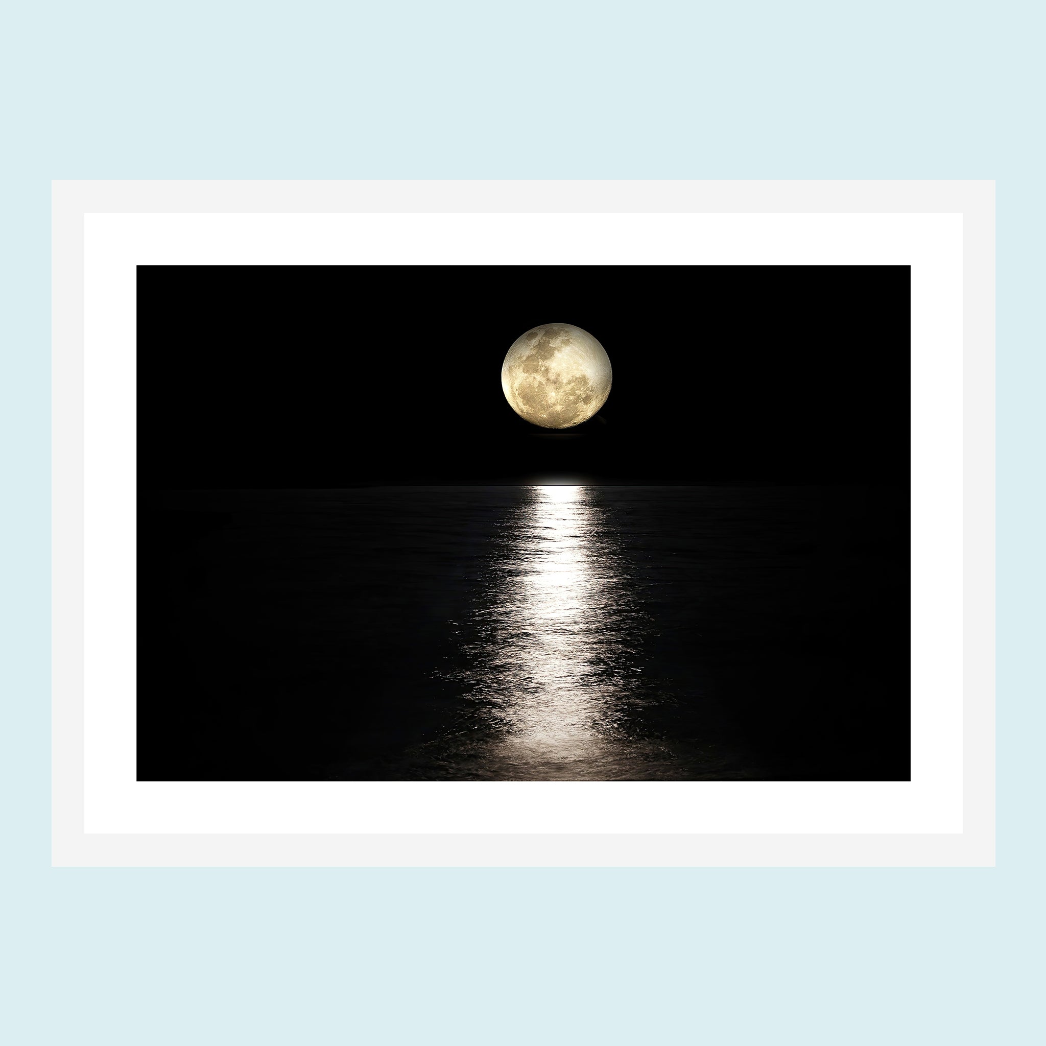 Moonlight - Sparkling Darkness - Giclée Print by ArtFarty #Frame_White