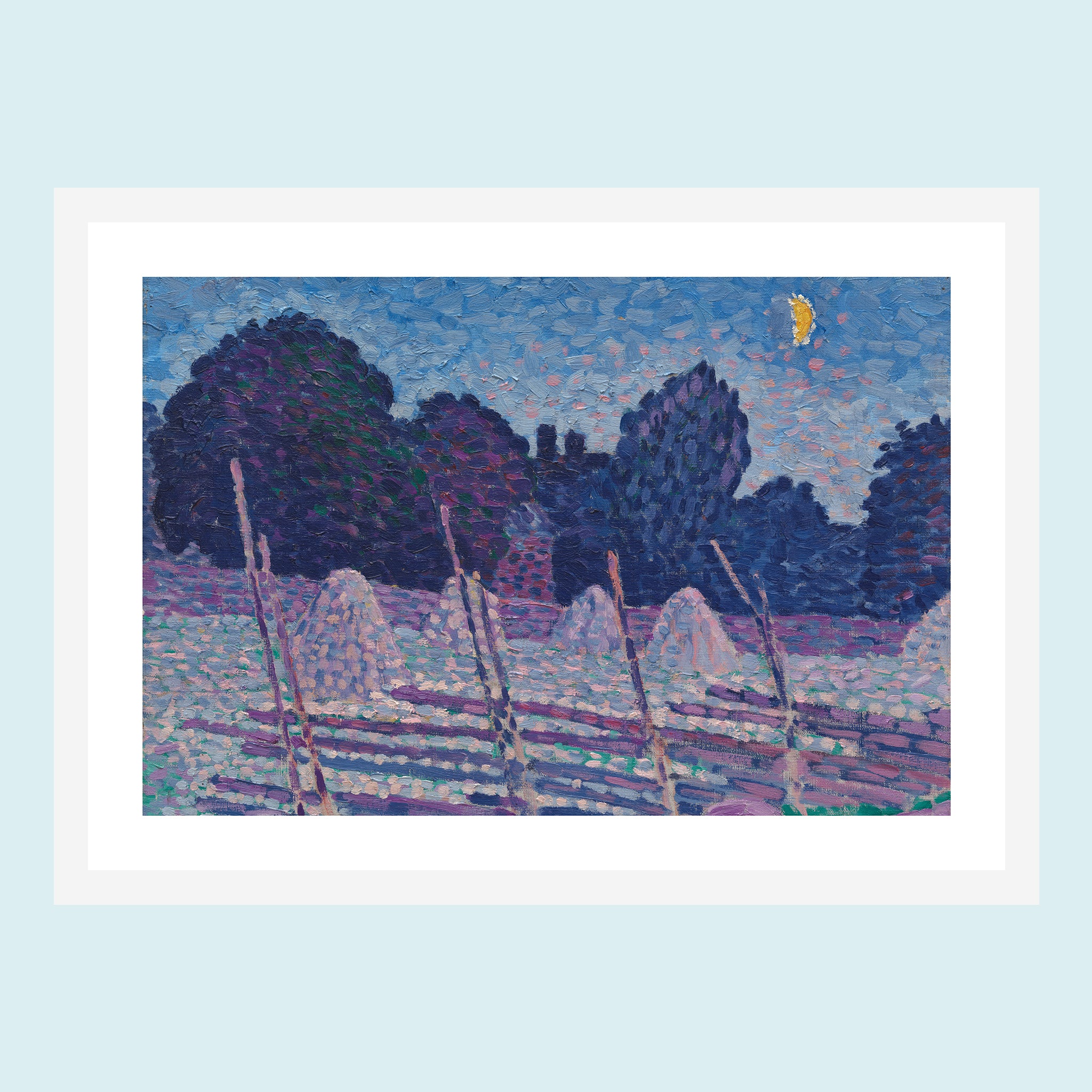 Moonlight - An August's Night - Giclée Print by ArtFarty #Frame_White